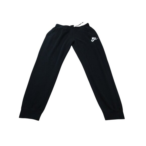 Nike Jogger Pants Womens Medium Black Spell Out‎ Running Training Elastic Waist - Picture 1 of 9